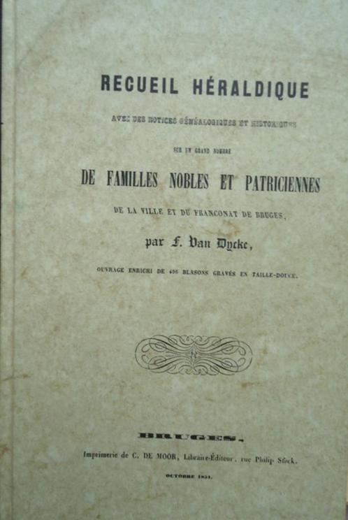 Recueil héraldique avec des notices généalogiqueset historiq, Boeken, Geschiedenis | Stad en Regio, Ophalen of Verzenden