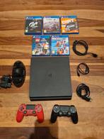 Playstation 4 + 2 consoles + 5 games + dubbel oplaadstation, Ophalen of Verzenden, Zo goed als nieuw