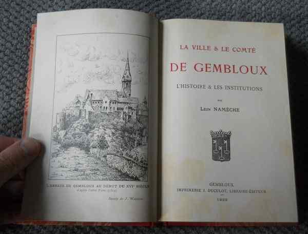 La ville et le comté de Gembloux (Léon Namèche), Livres, Histoire nationale, Utilisé, Enlèvement ou Envoi