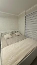 IKEA bed van 160x200cm + matras, Huis en Inrichting, Slaapkamer | Bedden, Ophalen, Wit, Zo goed als nieuw, 200 cm