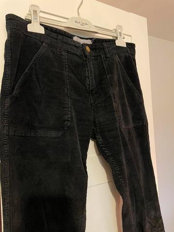 Zwarte broek van corduroy, ba&sh, Enlèvement ou Envoi, Comme neuf, Taille 36 (S)
