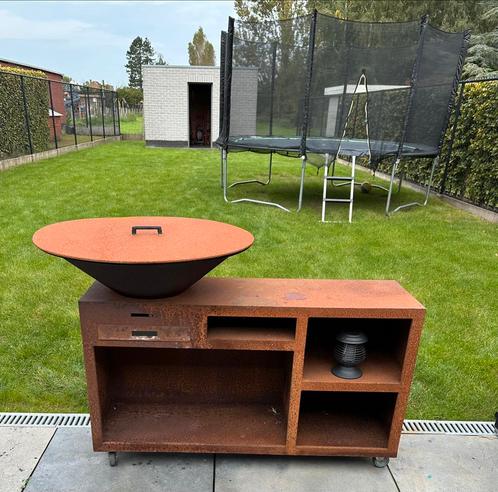 T&T Design Fire Flame BBQ, Tuin en Terras, Buitenkeukens, Gebruikt, Vrijstaand, Ophalen