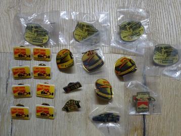 20 pins autosport F1 rally jaren 90 Marlboro Senna Gachot beschikbaar voor biedingen