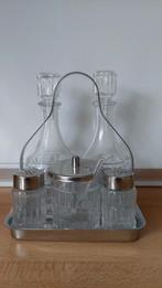 Peper-zout-suiker- olie- en azijnvat met houder., Enlèvement, Neuf