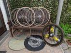 Vintage wielenset: houten velg, mavic, campagnolo, zeu, Fietsen en Brommers, Fietsonderdelen, Ophalen, Gebruikt, Racefiets, Wiel