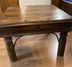 massief houten salontafel, Huis en Inrichting, 50 tot 100 cm, Minder dan 50 cm, Antiek, klassiek, Gebruikt