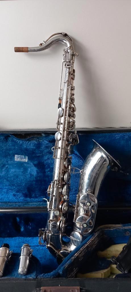 Oude tenorsaxofoon Rampone & Cazzani FISM Super, Muziek en Instrumenten, Blaasinstrumenten | Saxofoons, Gebruikt, Tenor, Met koffer