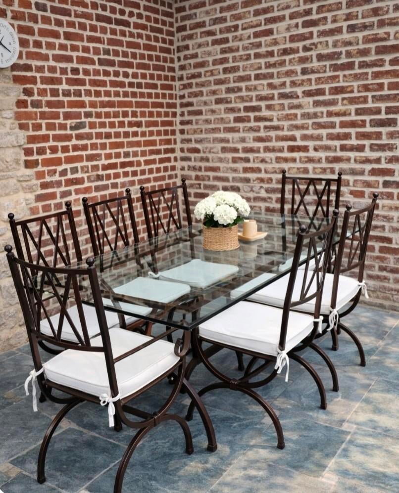 Table en verre 2 m + 6 chaises + console extension, Maison & Meubles, Accessoires pour la Maison | Autre, Enlèvement