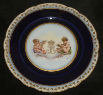 SÈVRES PORSELEIN MONOGRAM LOUIS PHILIPPE DEBRIE 1846 beschikbaar voor biedingen