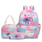 Ensemble 3 Pièces Sac à Dos Stitch - Cartable et Sac à Lunch, Envoi, Neuf