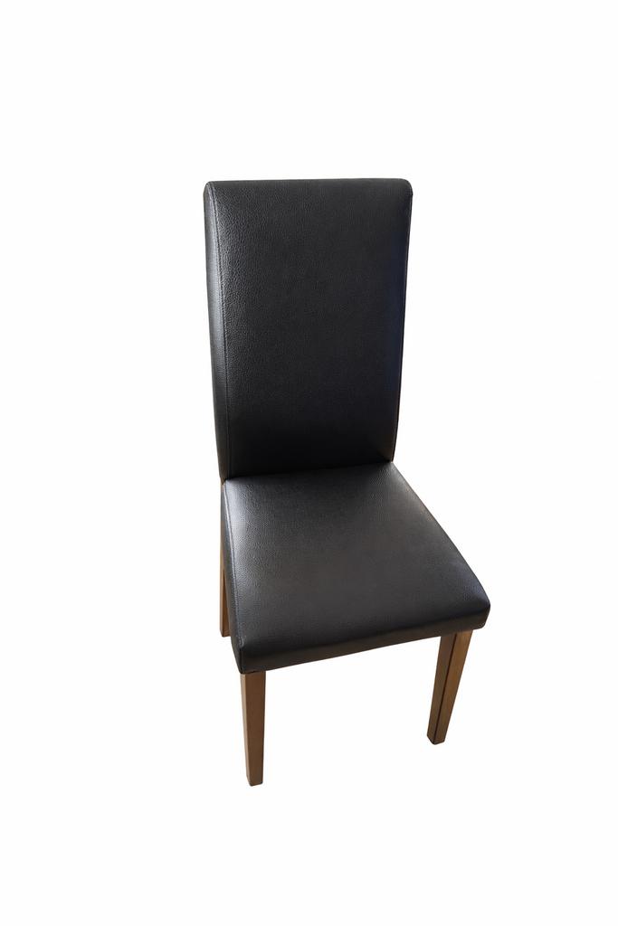 Lot de 6 chaises noires salle à manger Similicuir Bon état, Ophalen, Zo goed als nieuw, Zwart, Eén