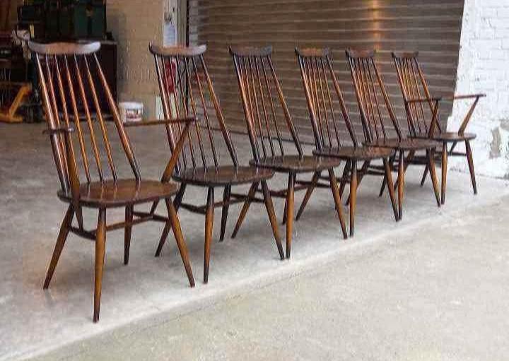 Vintage Lucian Randolph Ercolani stoelen voor Ercol jaren 70, Antiek en Kunst, Antiek | Meubels | Stoelen en Sofa's, Ophalen