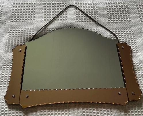 Vintage spiegel uit de jaren 50, Antiek en Kunst, Antiek | Spiegels, 50 tot 100 cm, Minder dan 100 cm, Rechthoekig, Ophalen