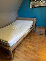 Bed 120/200 - incl verstelbare lattoflex (hoofd en voeten), Huis en Inrichting, Slaapkamer | Bedden, Ophalen, Verstelbaar, Beige