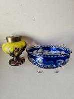 Pique Fleur Art Deco + Kristal schaal, Ophalen of Verzenden