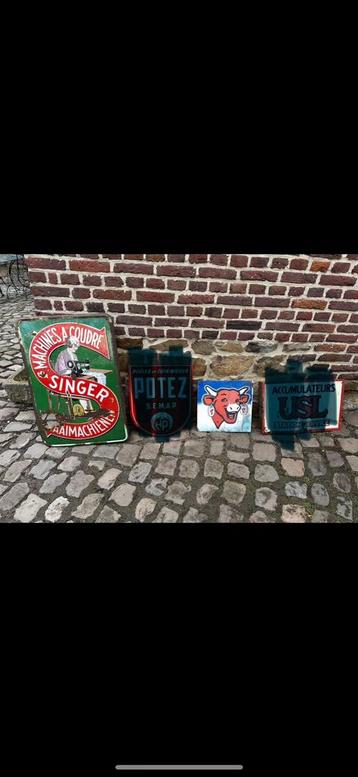Plaques émaillées et tôles publicitaires. Vintage  Antique, Enlèvement, Utilisé, Panneau publicitaire