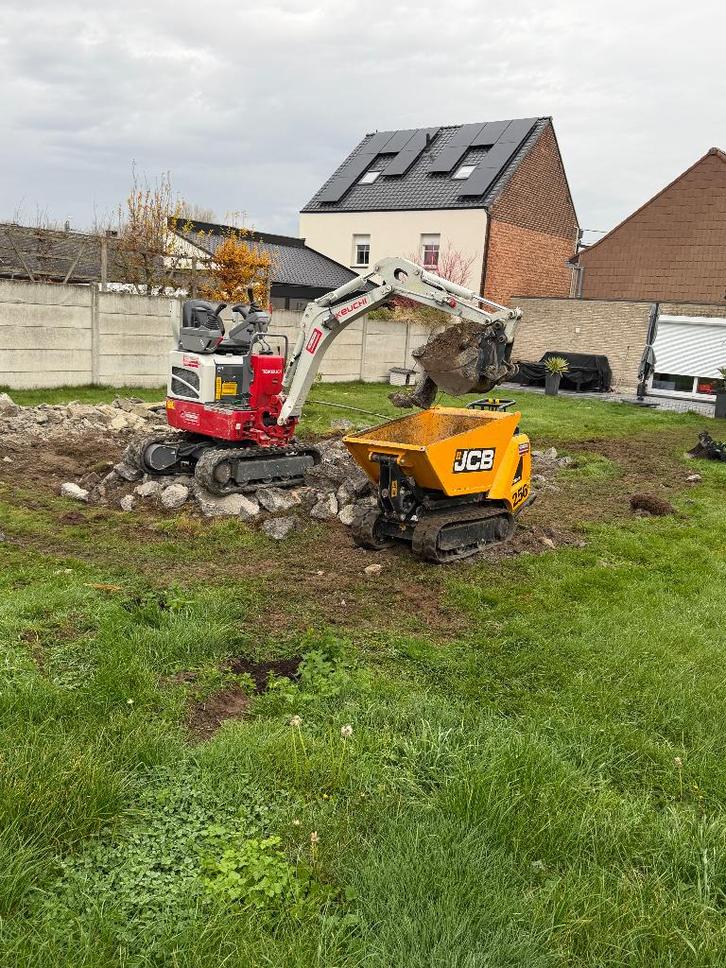 Minitracteur Tuinenleuckx, outils, grue et chauffeur à louer, Articles professionnels, Machines & Construction | Grues & Excavatrices