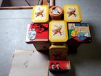 Tintin, Hergé, boîtes en fer. Kuifje, Tim und Strppi.Lot 6, Verzamelen, Blikken, Ophalen of Verzenden, Gebruikt, Koek(jes)