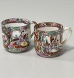 2 Antieke Chinese Rose Porcelain Teacup porselein theekopjes, Antiek en Kunst, Ophalen of Verzenden