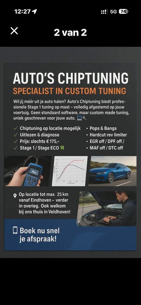 Chiptuning / wegschrijven fouten ecu, Tickets & Billets, Réductions & Chèques cadeaux