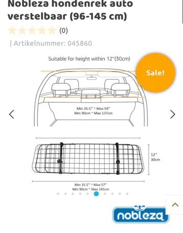 Hondenrek voor in de auto beschikbaar voor biedingen