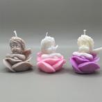 Angel Wishes Handgemaakte Geurkaarsen Set – 3x Engel Kaars m, Ophalen of Verzenden, Nieuw, Bruin, Kaars