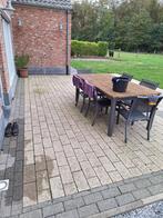 Tuin tafel met 6stoelen, Tuin en Terras, Tuintafels, Ophalen, Gebruikt, Rechthoekig, Hout