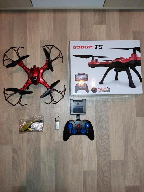 Drone Goolrc T5 ! cassé ! + batteries de rechange, Hobby en Vrije tijd, Modelbouw | Radiografisch | Helikopters en Quadcopters