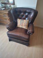Lederen fauteuil, Ophalen, Zo goed als nieuw, Leer