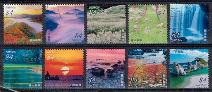 Timbres-poste du Japon - K 4907 - paysages, Timbres & Monnaies, Timbres | Asie, Affranchi, Asie orientale, Envoi