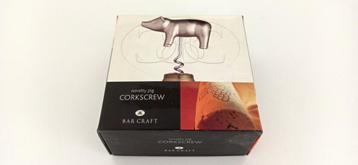 Barcraft novelty pig flessentrekker corkscrew (nieuw)  