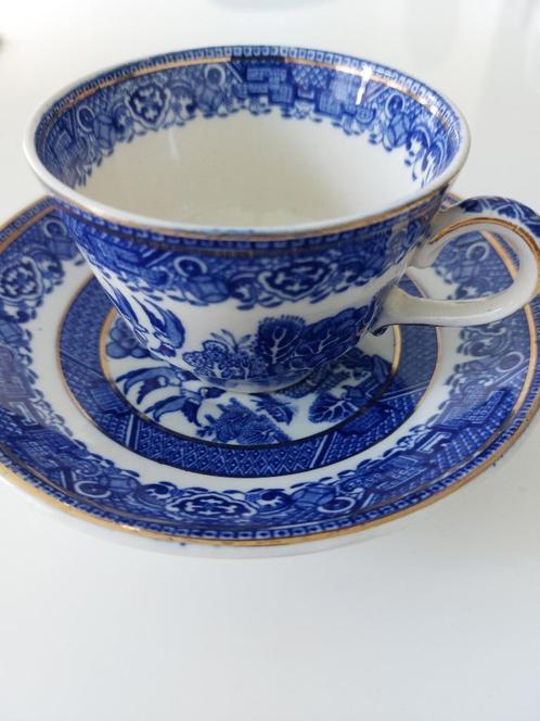 Antiek, Washington Old Willow blauw tea set, Antiek en Kunst, Antiek | Servies los, Ophalen of Verzenden