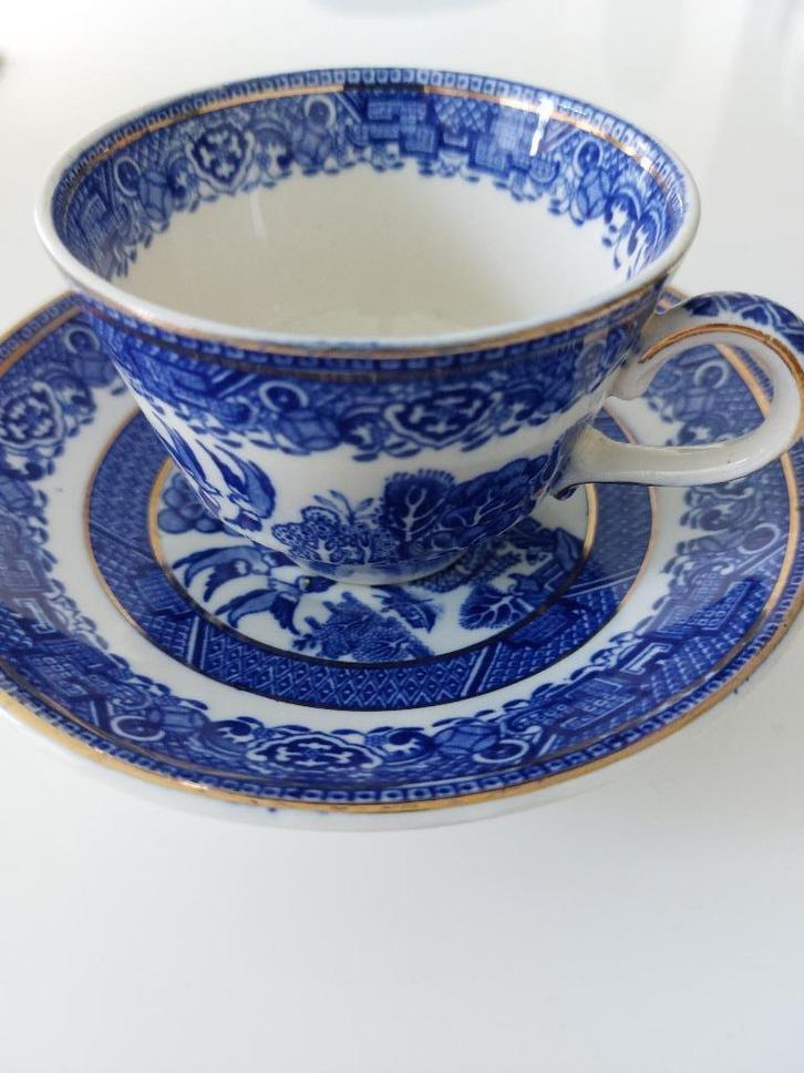 Antiek, Washington Old Willow blauw tea set, Antiek en Kunst, Antiek | Servies los, Ophalen of Verzenden