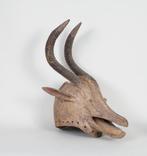 Afrikaans houten masker in de vorm van een antilopenkop., Ophalen of Verzenden