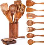 Set van 9 houten keukenlepels | GRATIS LEVERING, Neuf, -, -, Bois