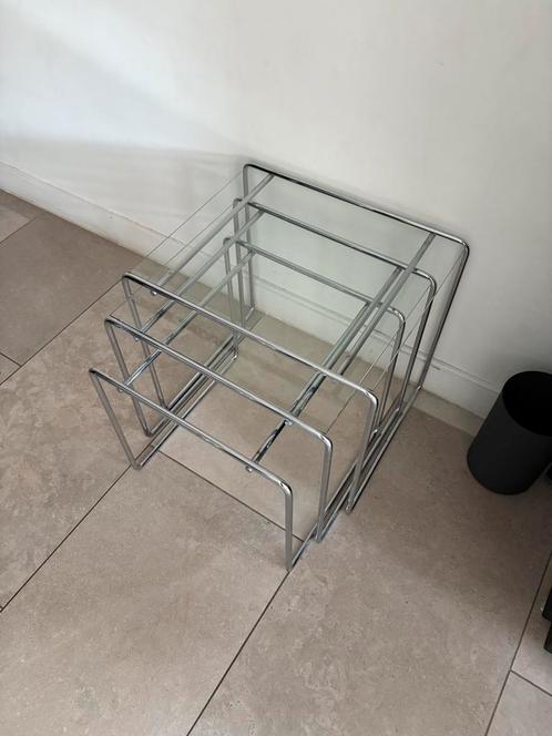 Gavina / cassina Marcel T bijzettafeltjes, Huis en Inrichting, Tafels | Bijzettafels, Gebruikt, Ophalen