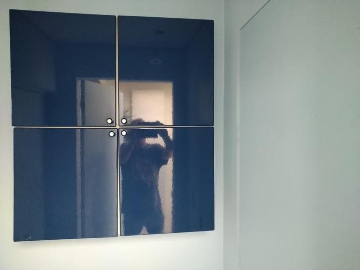 donkerblauwe kastjes voor toilet of berging, Huis en Inrichting, Kasten | Wandmeubels, Gebruikt, Minder dan 100 cm, Minder dan 150 cm