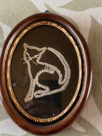 Kadertje met poes handwerk, Huis en Inrichting, Ophalen of Verzenden, Zo goed als nieuw