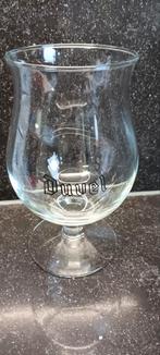 Oud duvelglas zwart open letters nieuw, Verzamelen, Ophalen of Verzenden, Zo goed als nieuw, Duvel