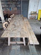10 persoons boerentafel met zitbank en 4 stoelen mooie set!!, Huis en Inrichting, Tafels | Eettafels, Ophalen of Verzenden