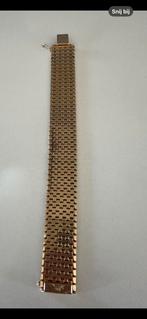 Gevlochten armband jaren 70, Handtassen en Accessoires, Armbanden, Ophalen of Verzenden, Zo goed als nieuw, Goud