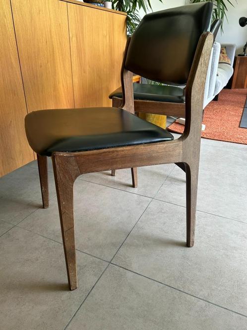Vintage eetkamerstoelen, Huis en Inrichting, Stoelen, Gebruikt, Vier, Hout, Kunststof, Ophalen