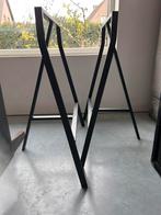 Antraciet metalen schragen Ikea - 2 stuks, Tafelpoot, Modern, Gebruikt, Rechthoekig