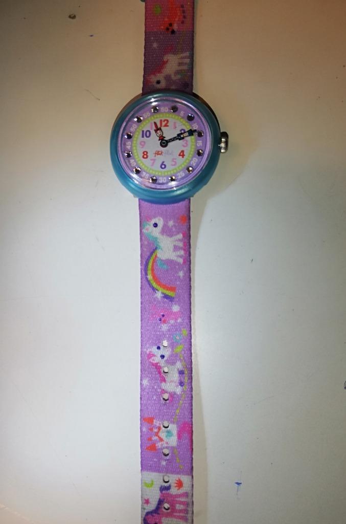 BXL Montre FlikFlak licornes, en tres bon etat !, Handtassen en Accessoires, Horloges | Kinderen, Gebruikt, Meisje, Ophalen of Verzenden