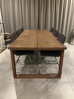 Eettafel met stoelen, Maison & Meubles, Tables | Tables à manger, Comme neuf, Chêne, Rectangulaire, 50 à 100 cm