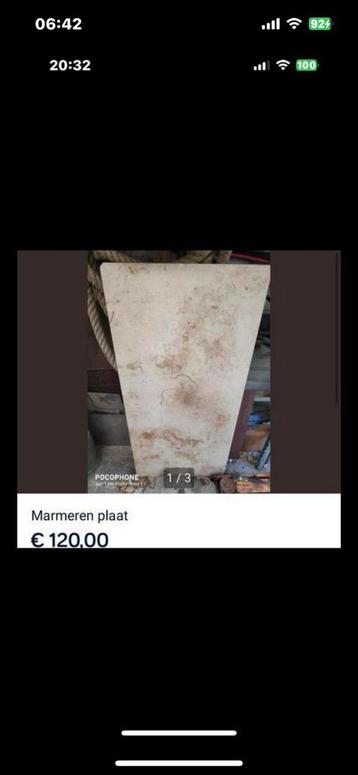 Marmeren plaat beschikbaar voor biedingen