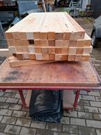 Vurenhouten kepertjes 55 x 55 x 1200 mm lang, Tuin en Terras, Palen, Balken en Planken, Ophalen of Verzenden, Zo goed als nieuw