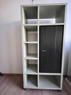 Unieke teak opbergkast - saliegroen/antraciet - opbergruimte, Huis en Inrichting, Kasten | Kleerkasten, Ophalen, Met deur(en)