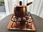 Fondueset in koper vintage 1960, Ophalen