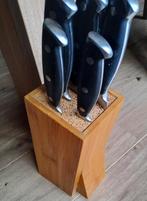 Piet Huysentruyt messenset in houten blok (6-delig), Huis en Inrichting, Ophalen, Zo goed als nieuw